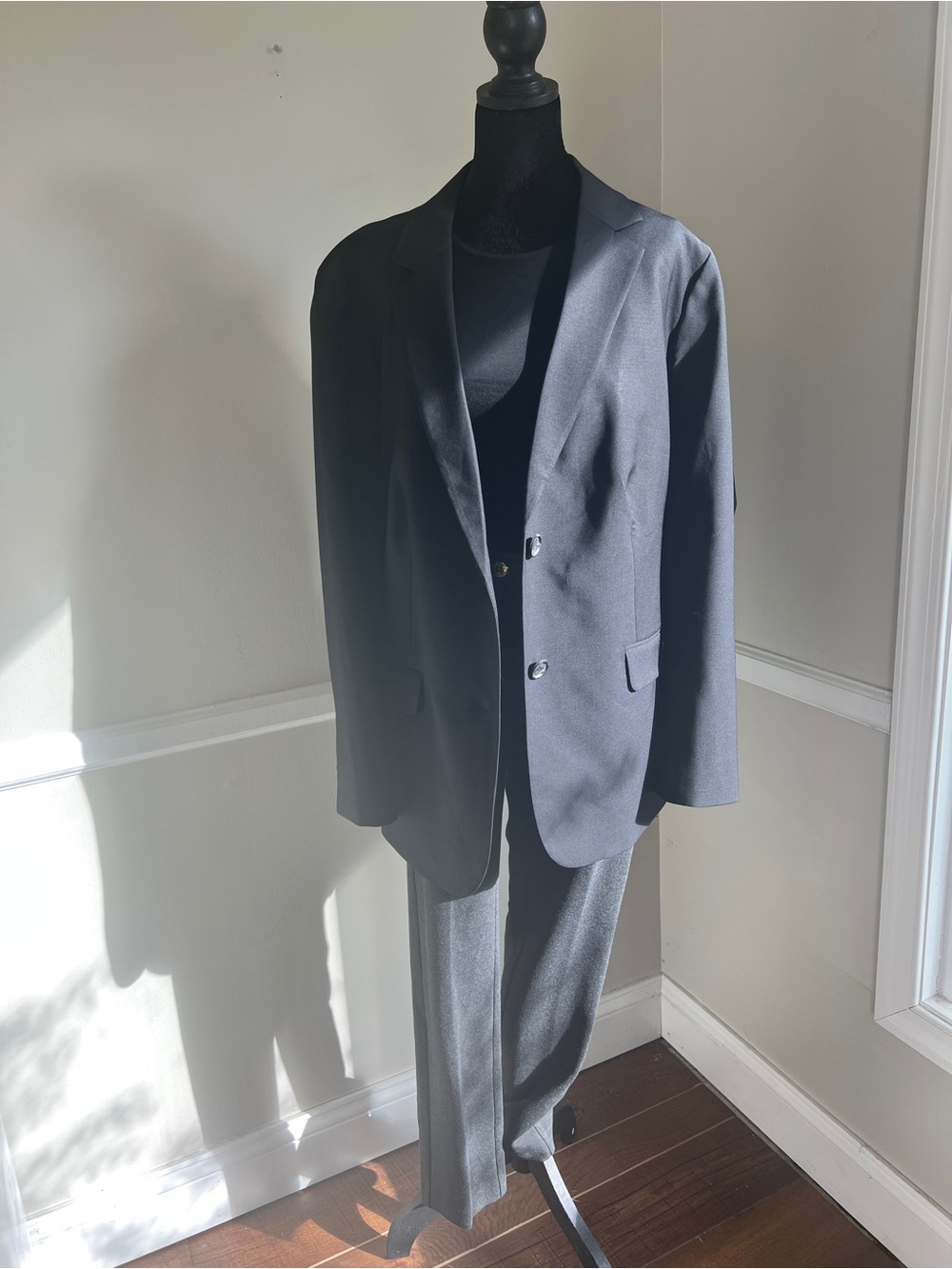 Talbots Black Women's Two-Button Notch-Lapel Blazer